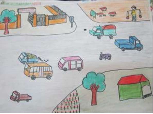 Vẽ tranh an toàn giao thông lớp 7