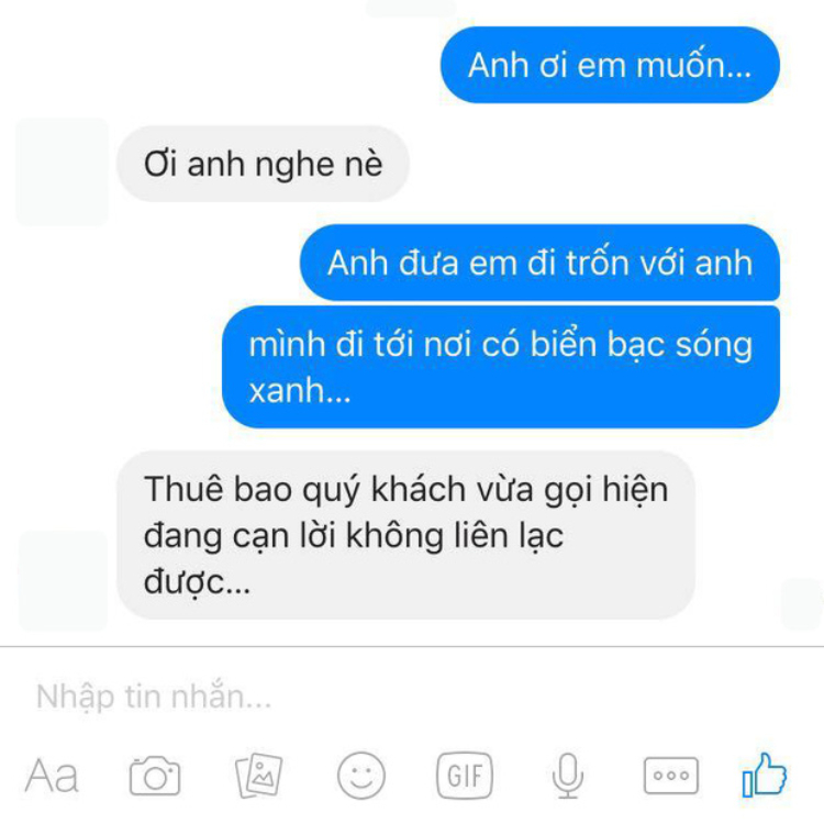 Tin nhắn troll người yêu bá đạo