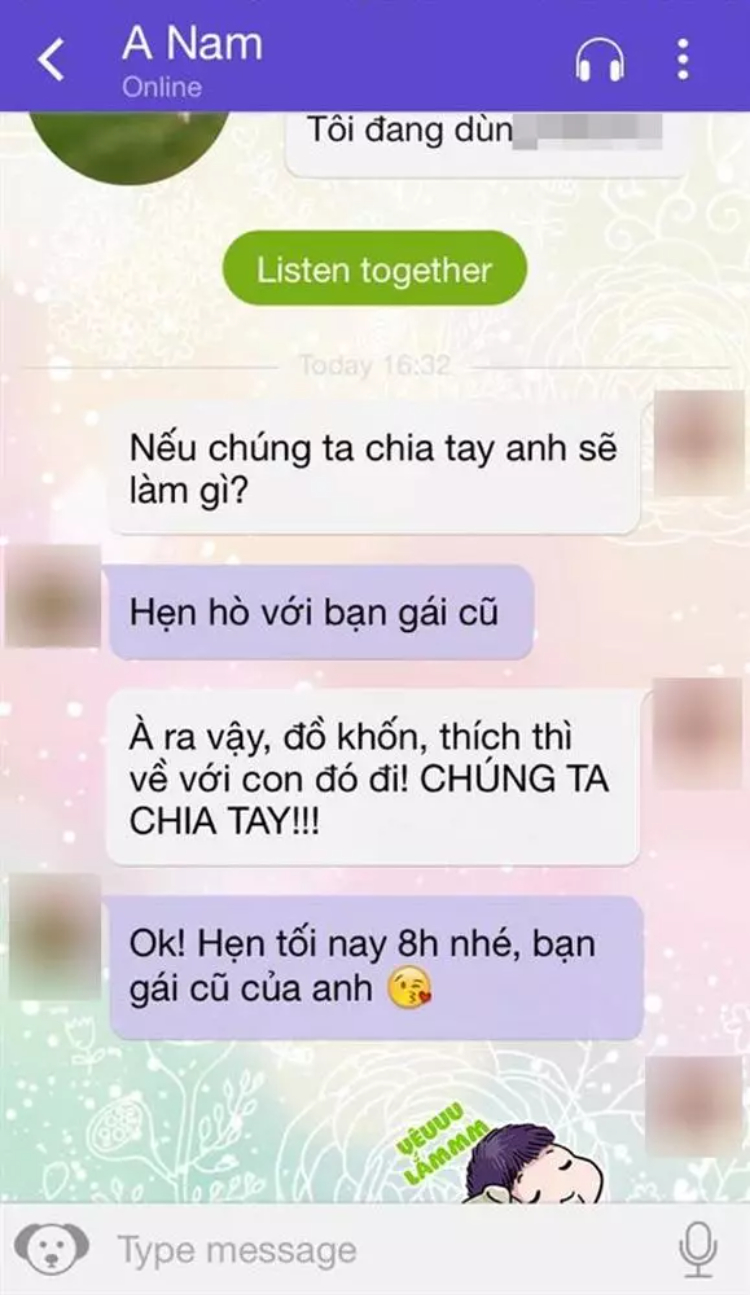 Ảnh troll người yêu bằng tin nhắn hay ho