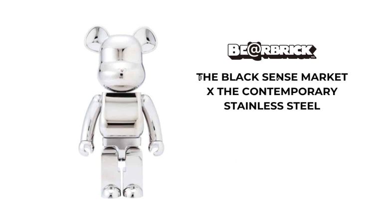 THE BLACK SENSE MARKET X THE CONTEMPORARY FIX 1000% STAINLESS STEEL BEARBRICK