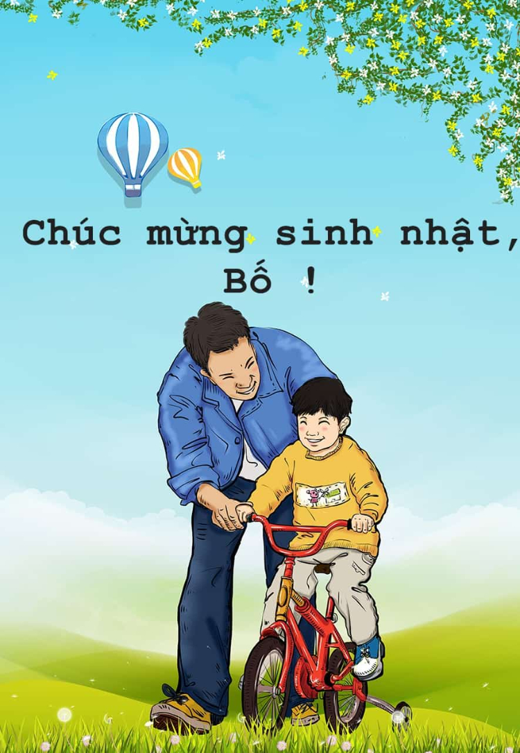 Lời chúc mừng sinh nhật bố đơn giản