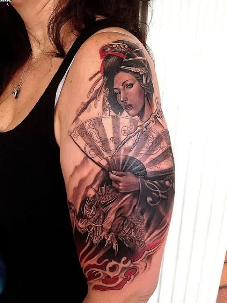 Tattoo geisha hoa đào