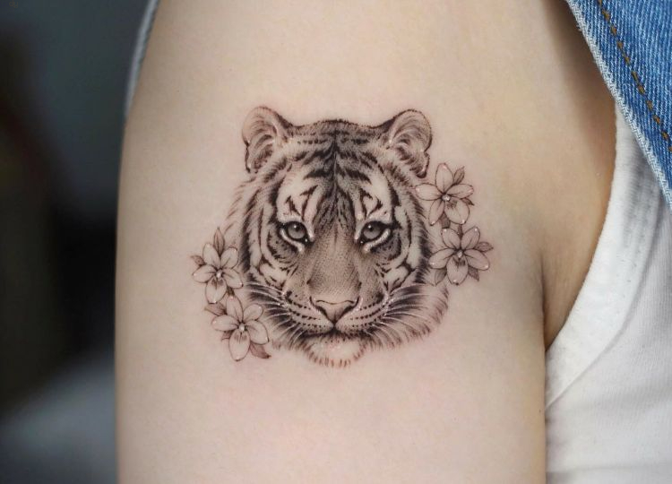 Tattoo hổ xinh cho con gái