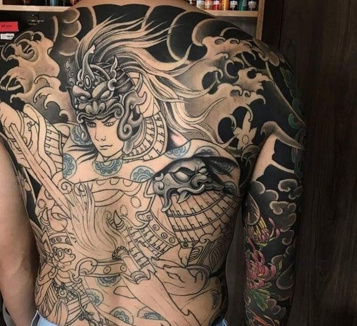 Tattoo Triệu Vân phong cách yakuza