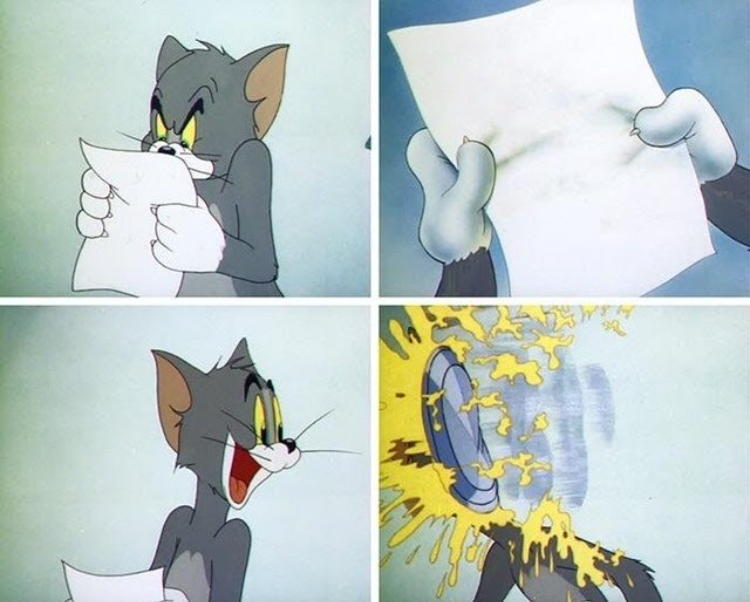 Template meme Tom and Jerry sáng tạo