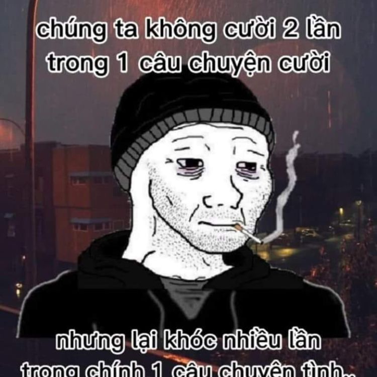 meme tình yêu buồn