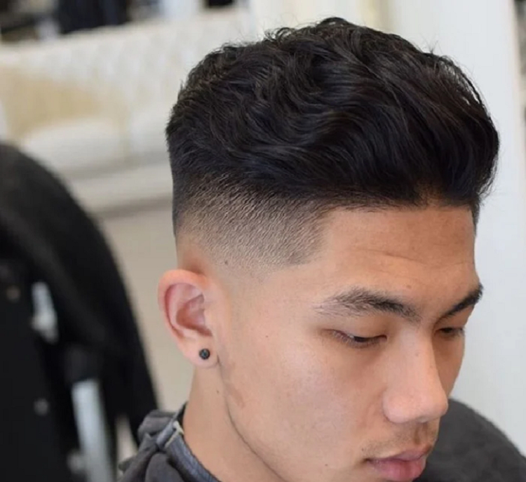 Tóc uốn phồng nam punk kết hợp undercut