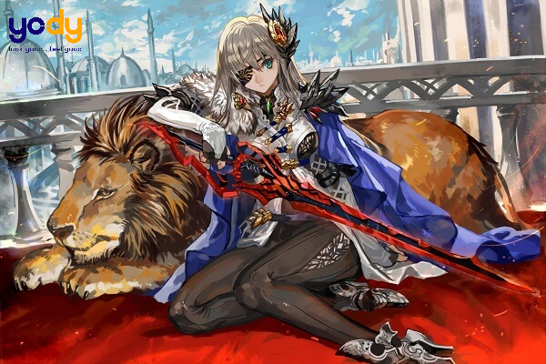 hình ảnh cung sư tử nữ anime
