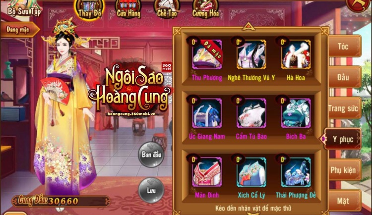 Game thời trang ngôi sao hoàng cung