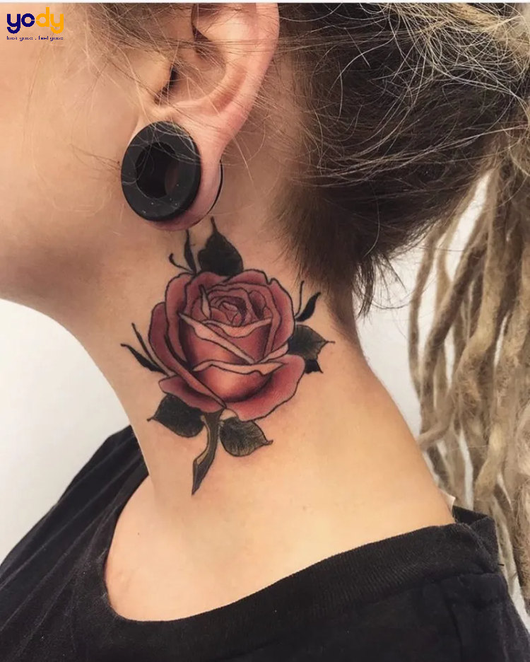 Tattoo hoa hồng thiết kế đơn giản