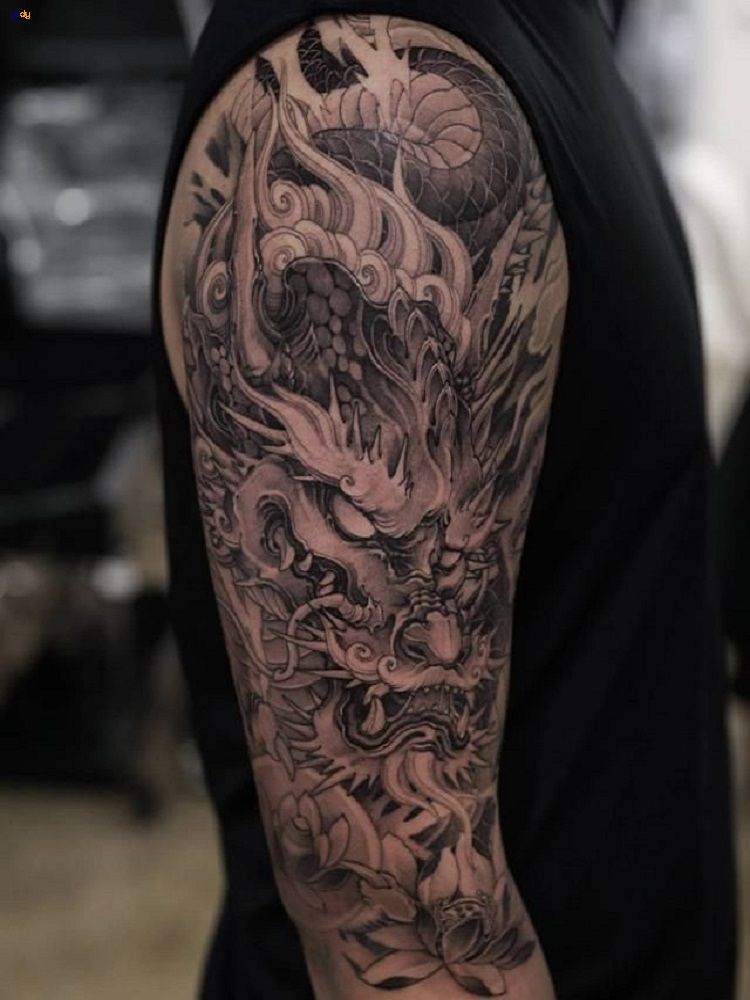 Hình xăm con rồng ở tay
