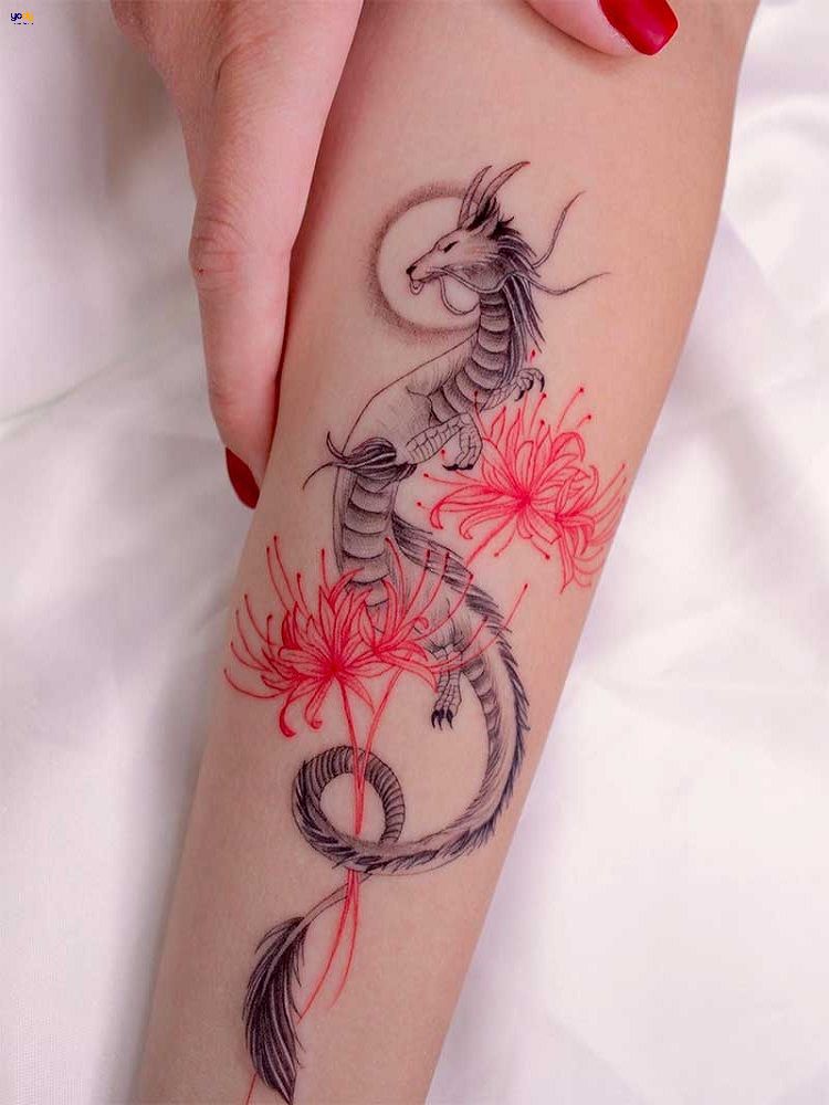 Hình xăm con rồng ở cánh tay