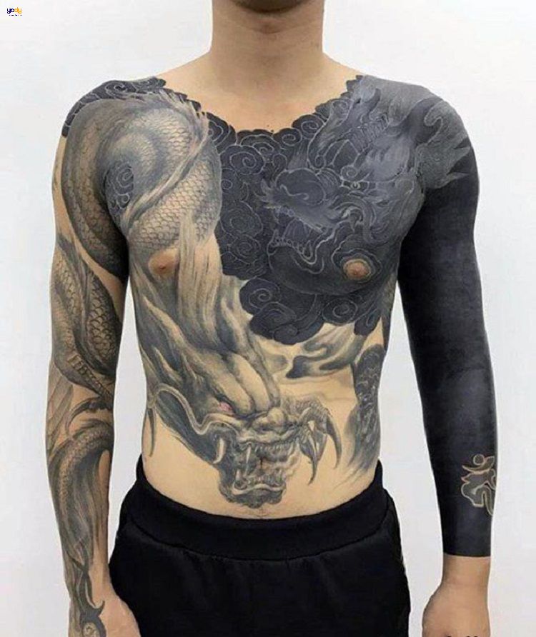 Hình xăm con rồng ở ngực
