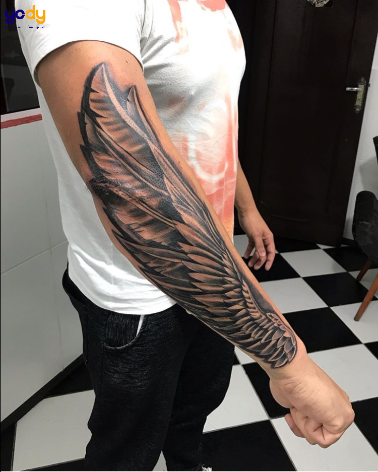 Tatoo đôi cánh full tay