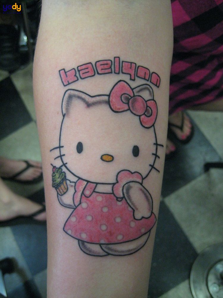 Hình xăm Hello Kitty đáng yêu