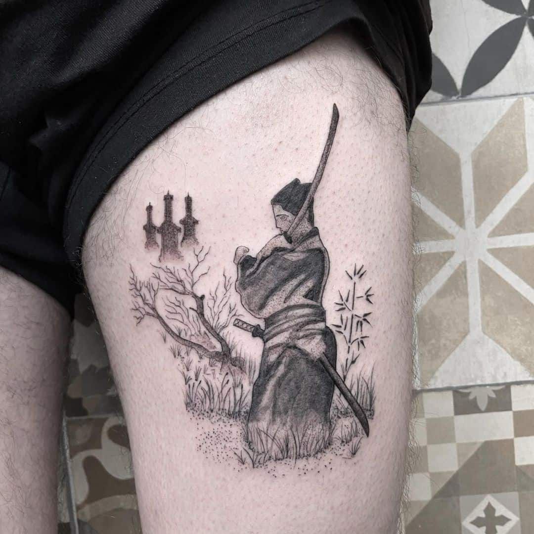 hình xăm samurai