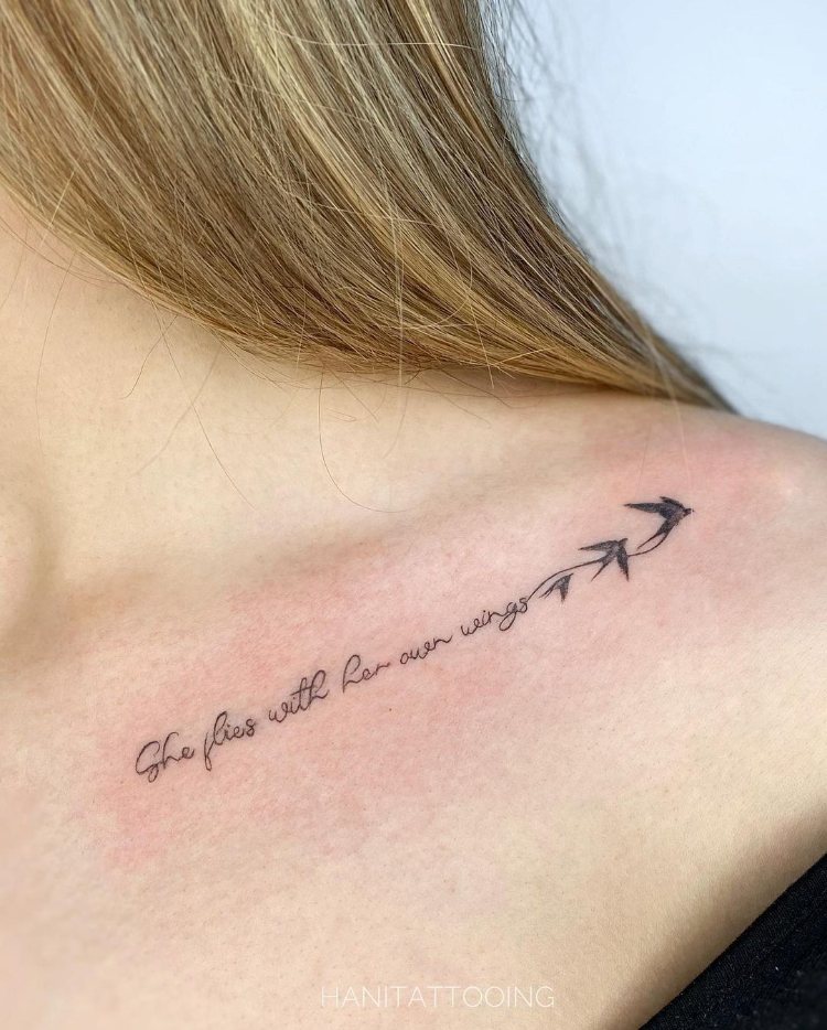 Tattoo chữ đẹp, cá tính cho nữ