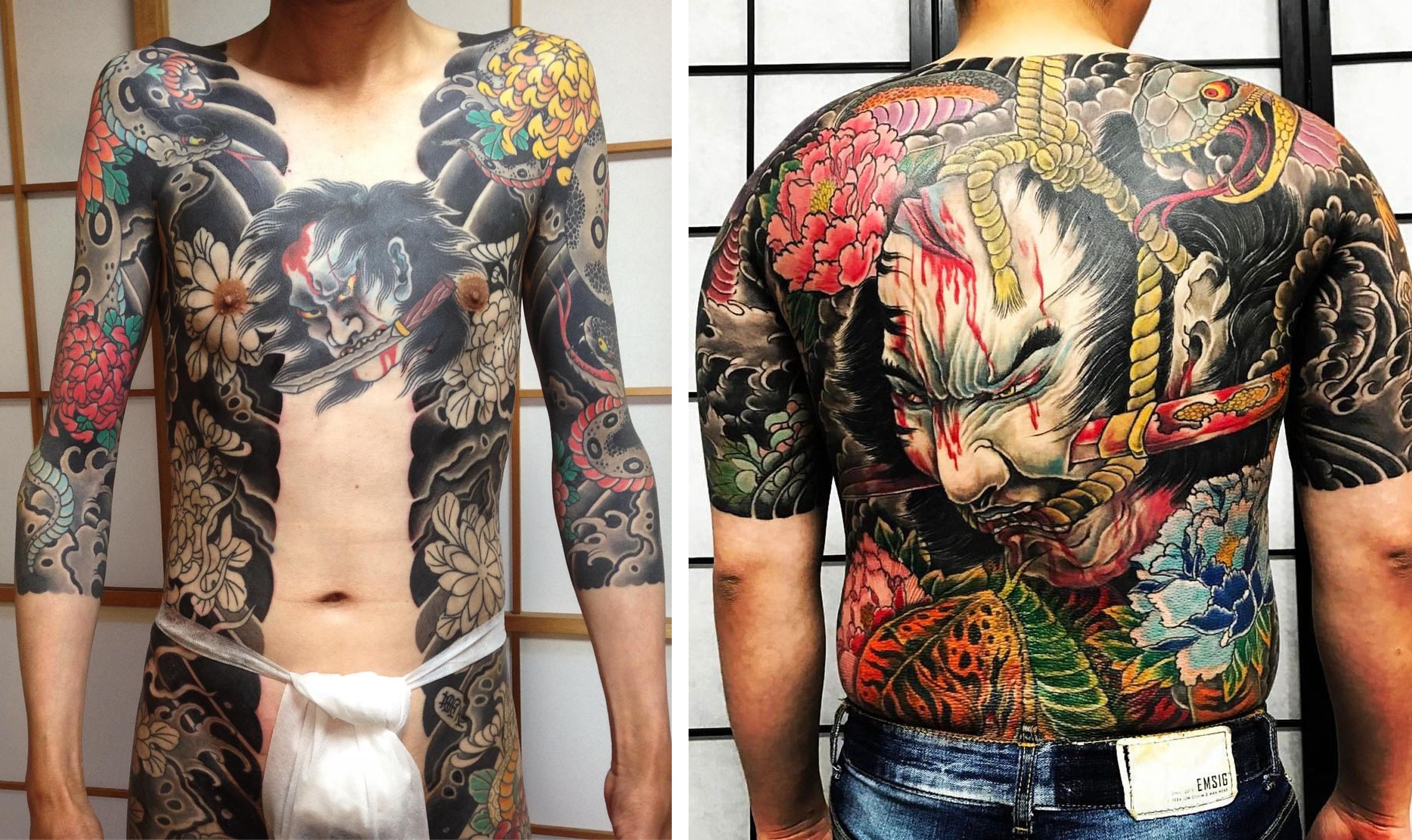 Hình xăm Yakuza kín người