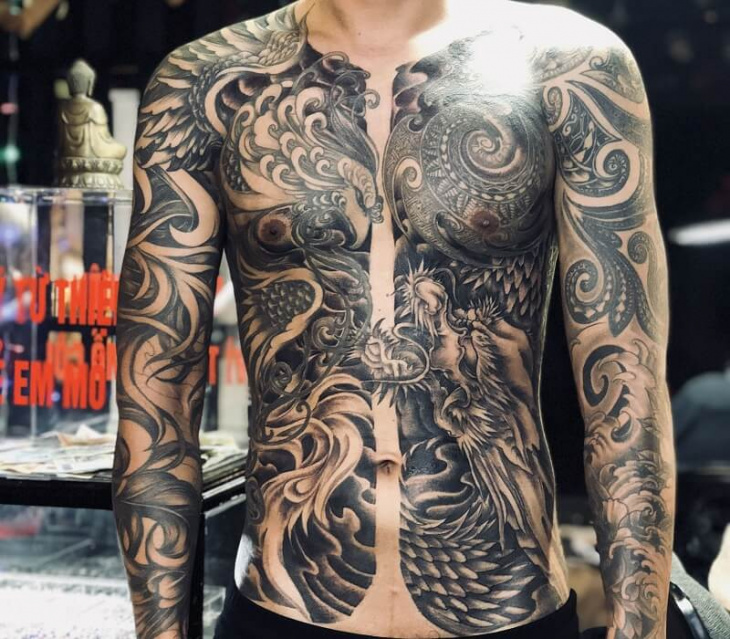 Hình xăm Yakuza kín người