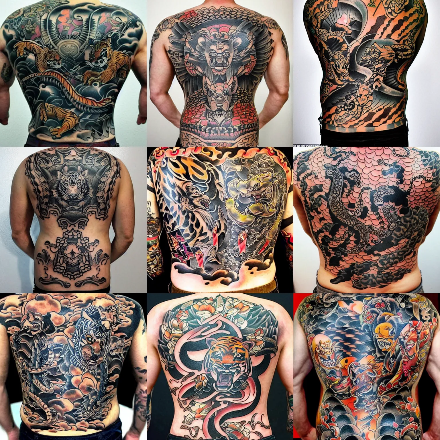 Hình xăm Yakuza lưng