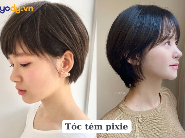 Kiểu tóc tém cho mặt tròn