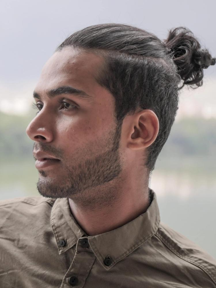 kiểu tóc man bun nam