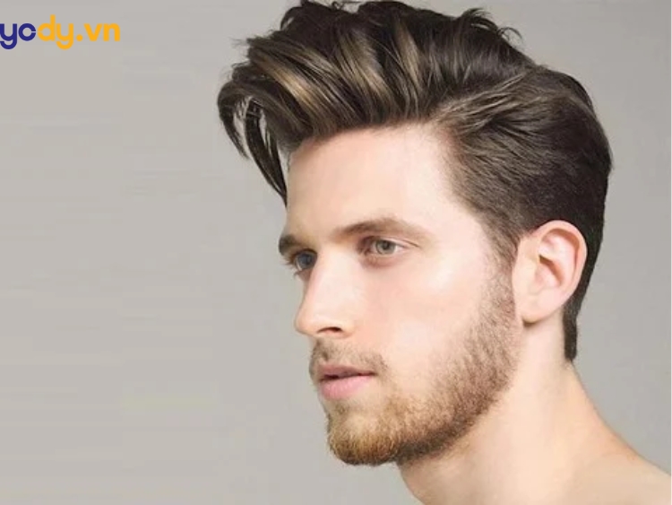 Kiểu tóc pompadour cho nam mặt dài