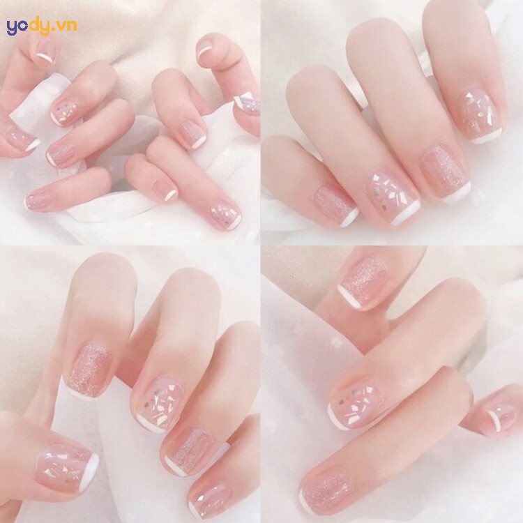 Mẫu nail đơn giản ngắn cho học sinh đi học