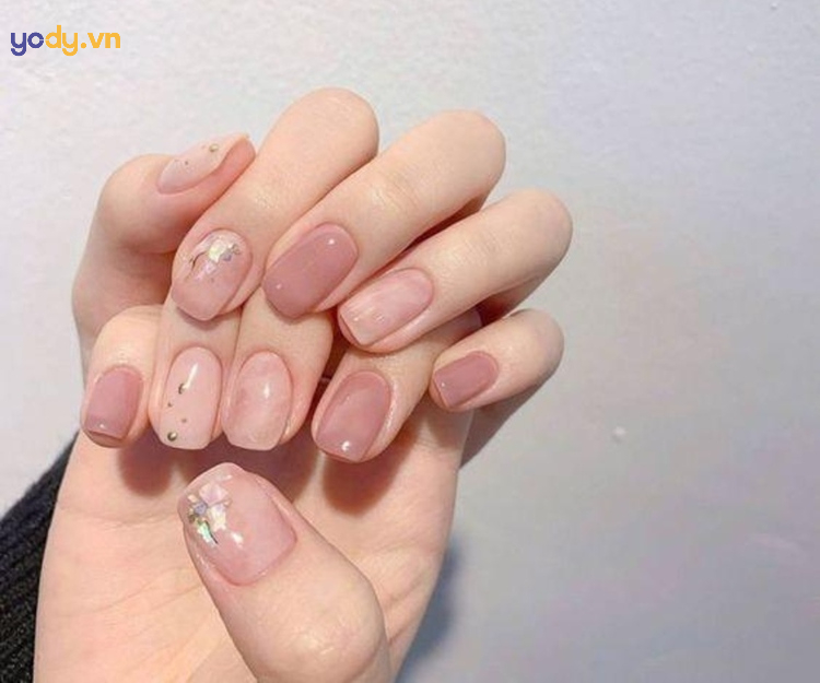 Mẫu nail đơn giản màu pastel