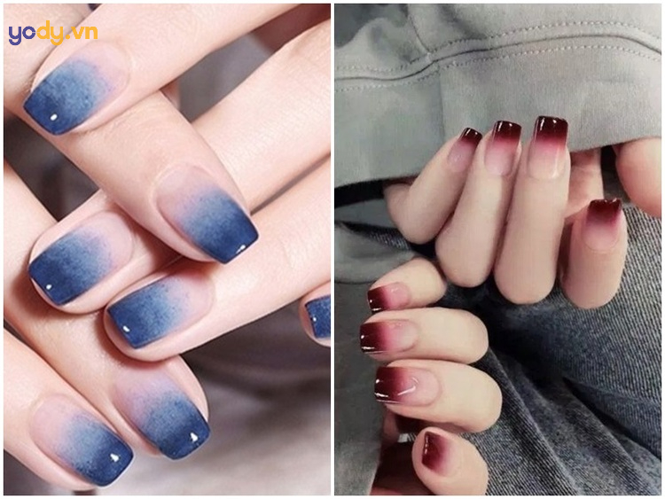 Nail đơn giản sơn màu ombre đẳng cấp