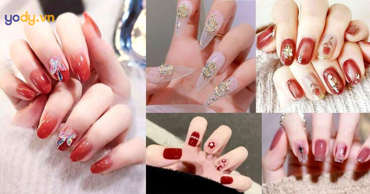 Mẫu nail hoạ tiết đơn giản cực sang