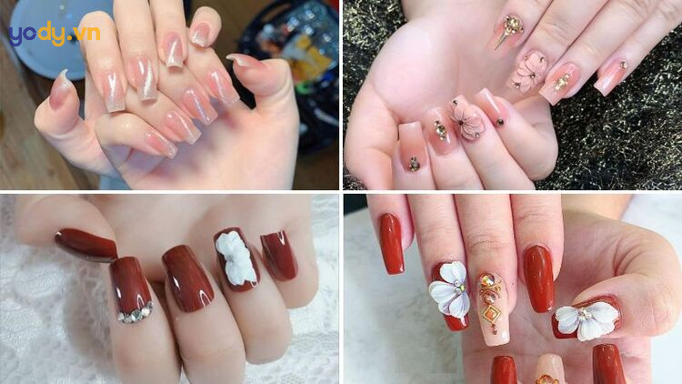 Mẫu nail hoạ tiết đơn giản cực sang