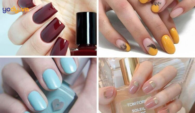 Mẫu nail đơn giản cho da ngăm