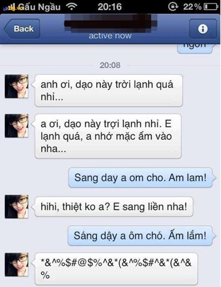 Mess tin nhắn troll người yêu tức chơi