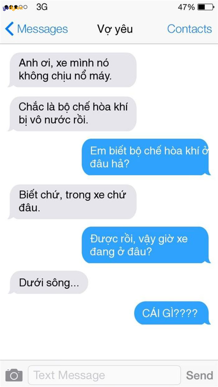 Tin nhắn troll người yêu buồn cười