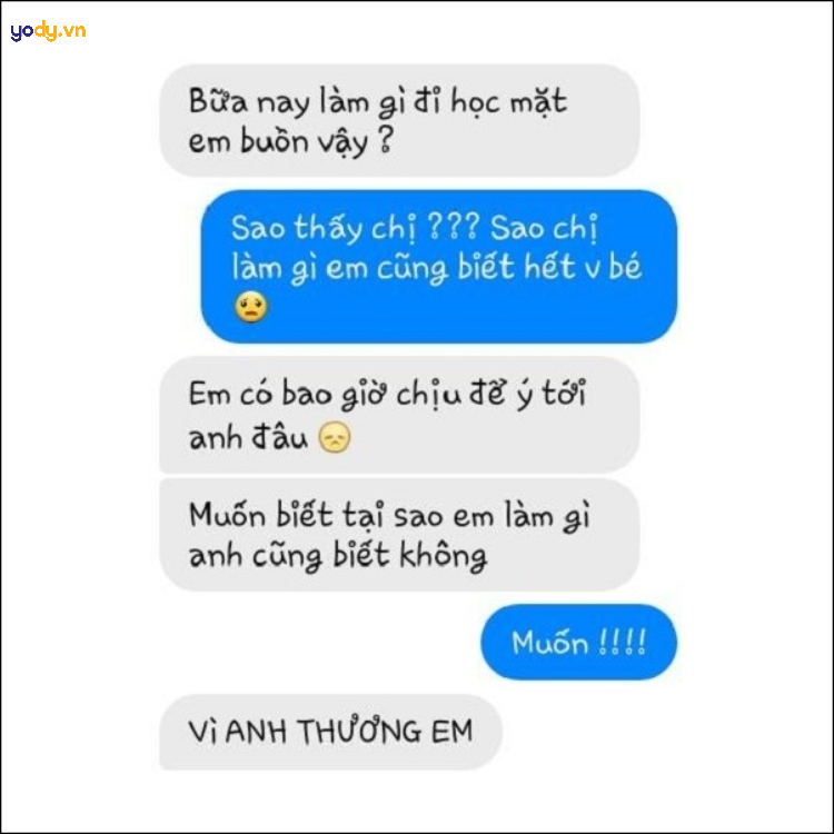 Tin nhắn troll người yêu sến