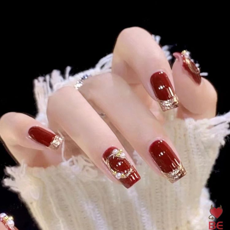 Mẫu nail cô dâu sang chảnh