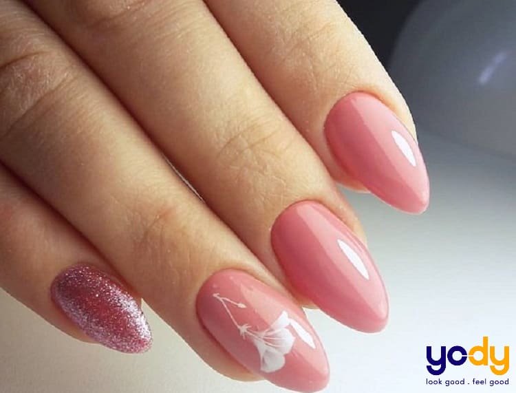 mẫu nail hồng đất đẹp