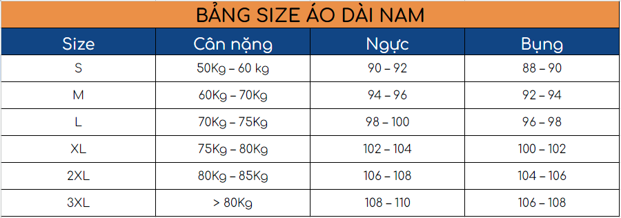 size áo dài