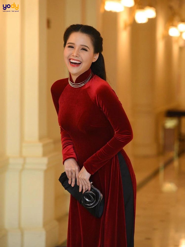 Vải nhung may áo dài 