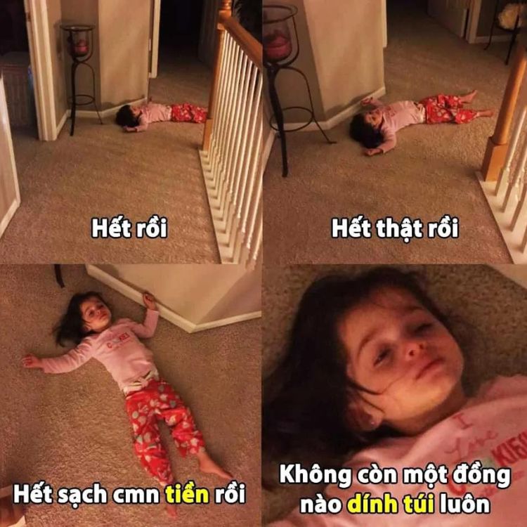 Meme hết tiền