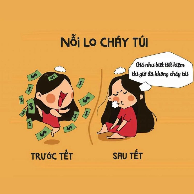 Meme hết tiền