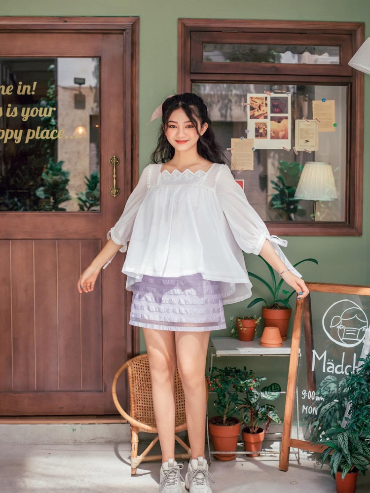 áo babydoll mặc với gì