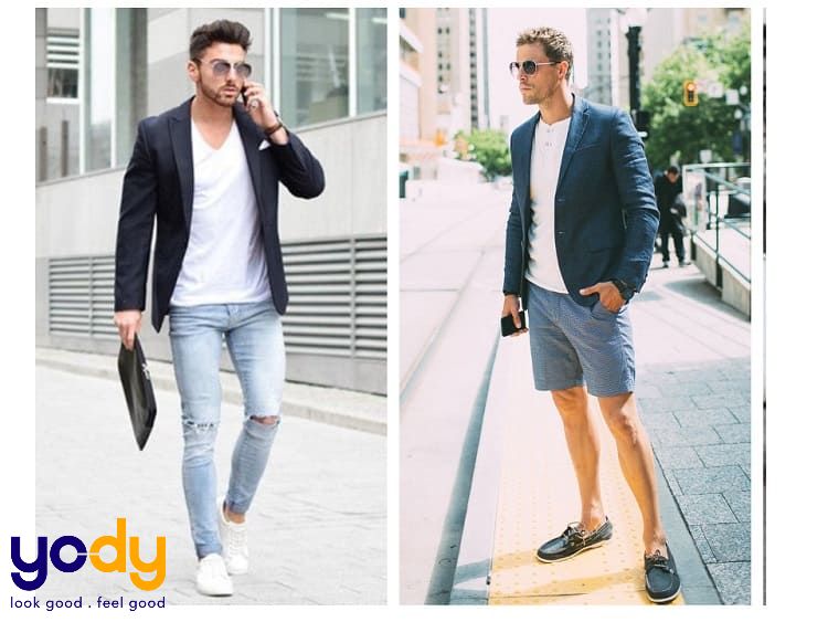 phối đồ với áo blazer nam hàng hiệu