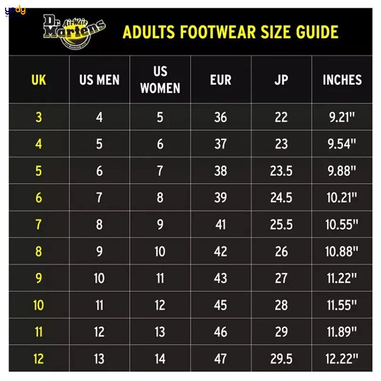 Cách đo size giày Dr. Martens