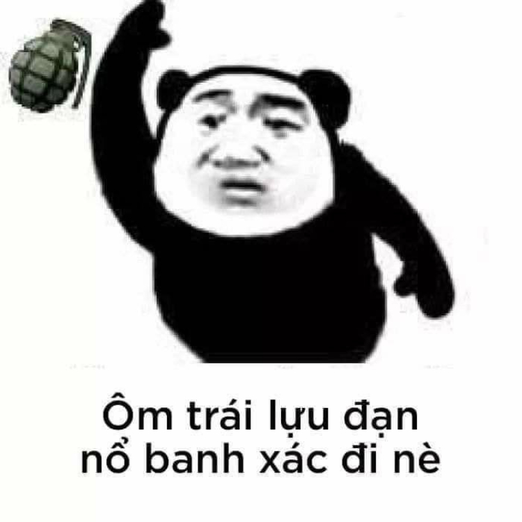 Gấu trúc meme ném lựu đạn