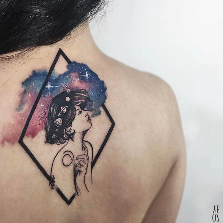 Hình tattoo Xử Nữ quyến rũ