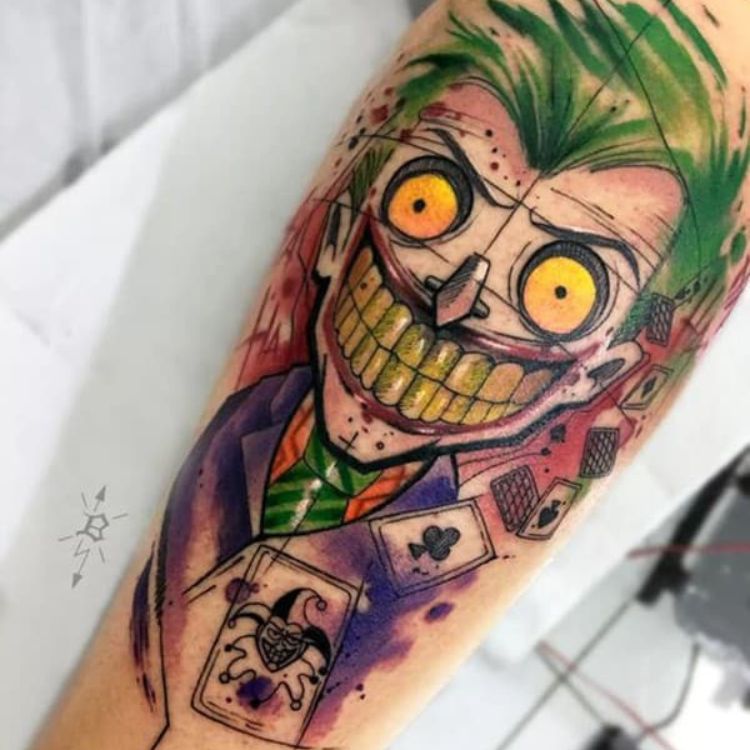 Hình xăm Joker hoạt hình