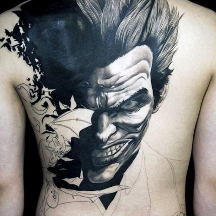 Hình xăm Joker Arkham