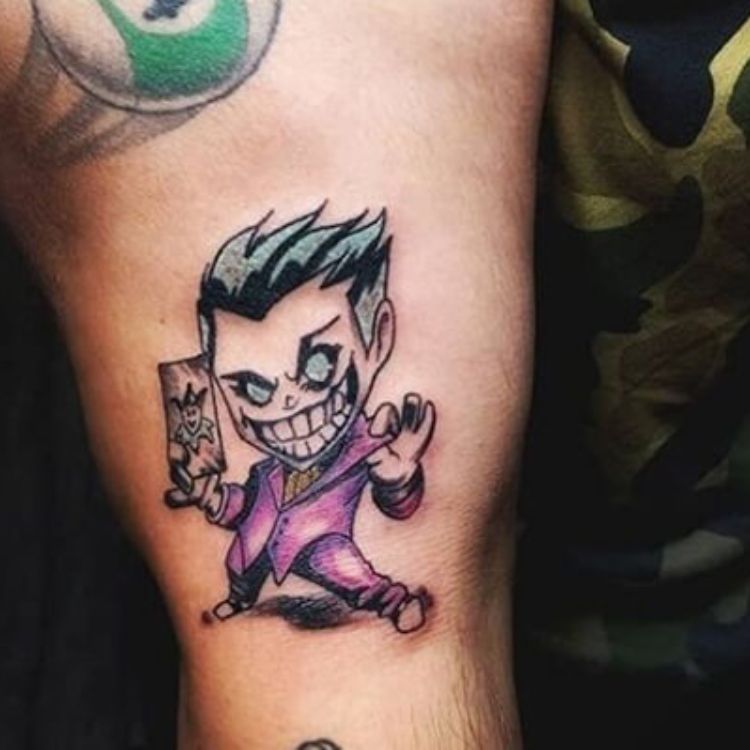 Hình xăm Joker Cartoon mini